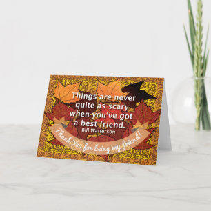 Best friend quote letterpress thank you card