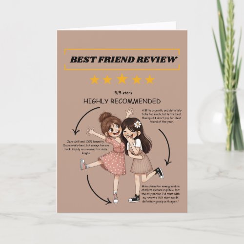 Best Friend Review Greeting Card