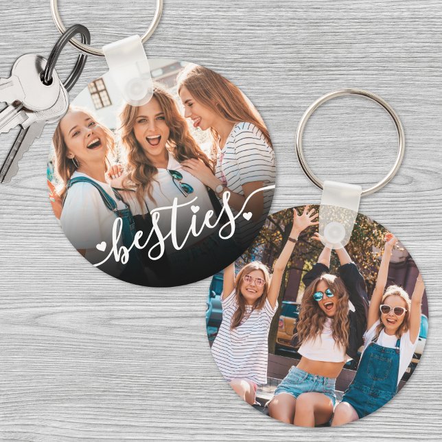 Best Friend Script BFF Photo Keychain (Best Friend Script BFF Photo keychain)