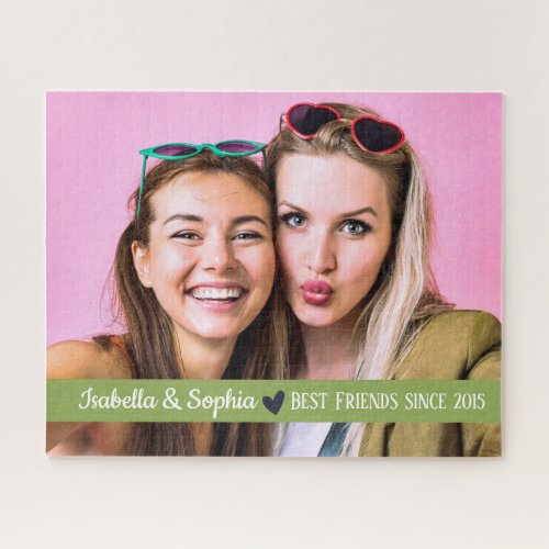 Best Friend Since modern custom photo template BFF Jigsaw Puzzle