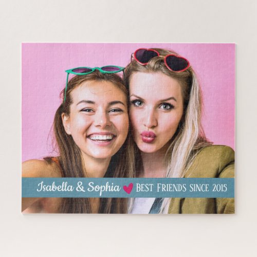 Best Friend Since modern custom photo template BFF Jigsaw Puzzle