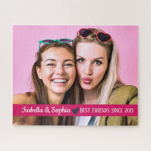 Best Friend Since modern custom photo template BFF Jigsaw Puzzle