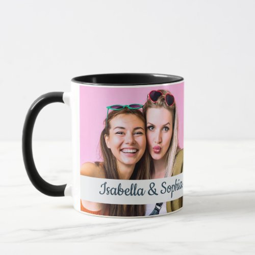 Best Friend Since modern two pictures template BFF Mug