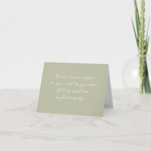 Best friend sister bridesmaid proposal, Sage Green Card