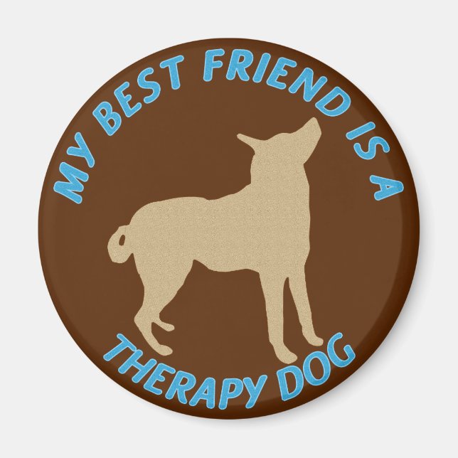 Best Friend Therapy Dog Magnet (Front)