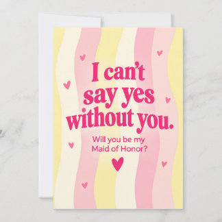 Best friend wedding proposal - Maid of Honor Card