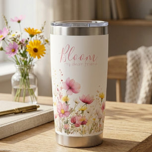 Best Friend Wildflower Birthday Bloom Insulated Tumbler