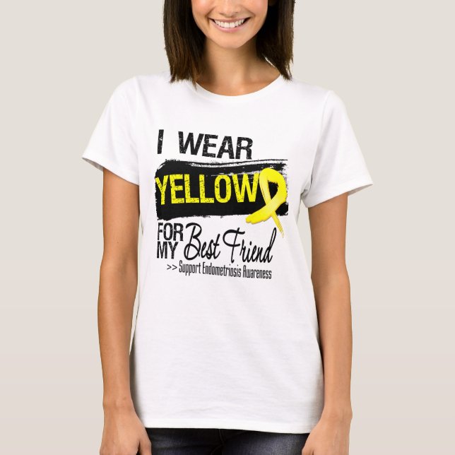 Best Friend Yellow Ribbon Endometriosis T-Shirt (Front)