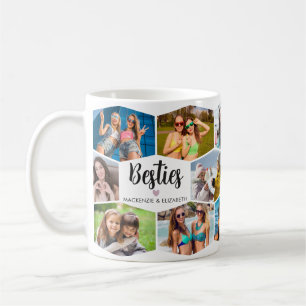 Best Friends 14 Hexagon Photo Collage Besties Coffee Mug
