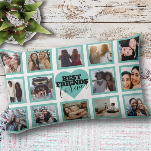 BEST FRIENDS 14 Photo Collage Throw Pillow