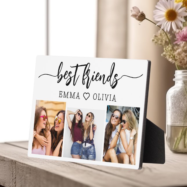 Best Friends 3 Photo Collage Keepsake Plaque (Creator Uploaded)