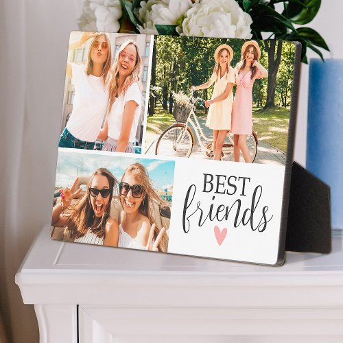 Best Friends 3 Photo Collage Plaque