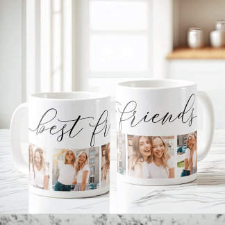 Best Friends 4 Photo Collage Coffee Mug