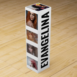 Best friends 5 photo black white birthday alcohol wine box