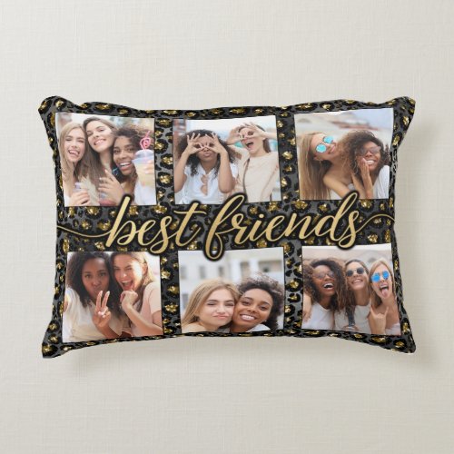 Best Friends 6 Photo Collage Pillow