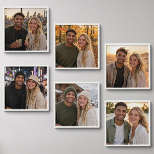 Best Friends 6 Photo Collage Plaque, Peel And Stick Photo Tile