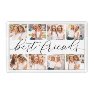 Best Friends 8 Photo Collage Acrylic Tray
