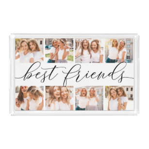Best Friends   8 Photo Collage Acrylic Tray
