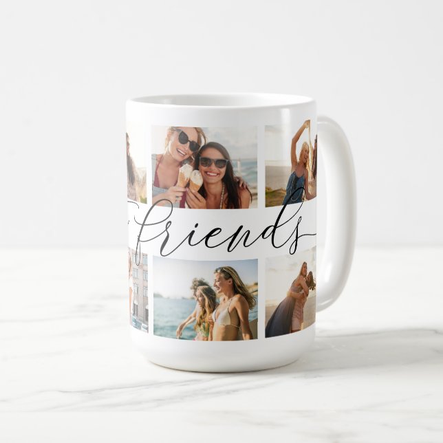 Best Friends 8 Photo Collage Coffee Mug (Front Right)