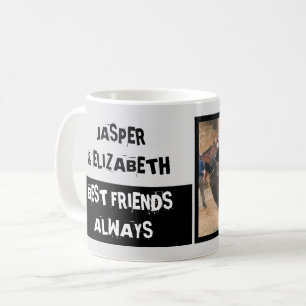 Best friends always me and my horse grey black coffee mug