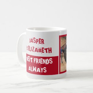 Best friends always me and my horse grey red  coffee mug