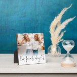 Best Friends Always Script Heart Photo Plaque<br><div class="desc">Best Friends Always Script Heart Photo. Simply replace the sample photo with your own favorite.</div>