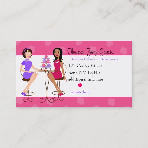 Customizable Best Friends and Cupcakes Business Card Template