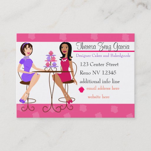Customizable Best Friends and Cupcakes Business Card