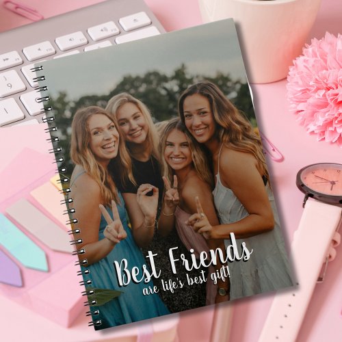 Best Friends are Lifes Best Gift Modern Photo  Notebook