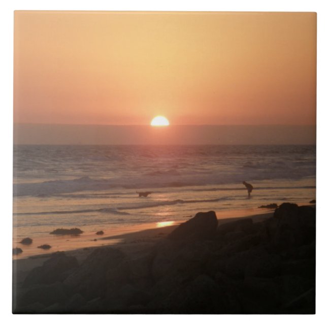 Best Friends at the Beach Tile (Front)