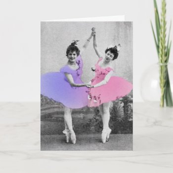 Best Friends Ballerinas Greeting Card by EvelynAndElayne at Zazzle