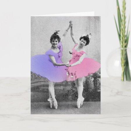 Best Friends Ballerinas Greeting Card