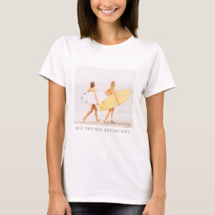 Best Friends Before and After Kids Modern Photo T-Shirt