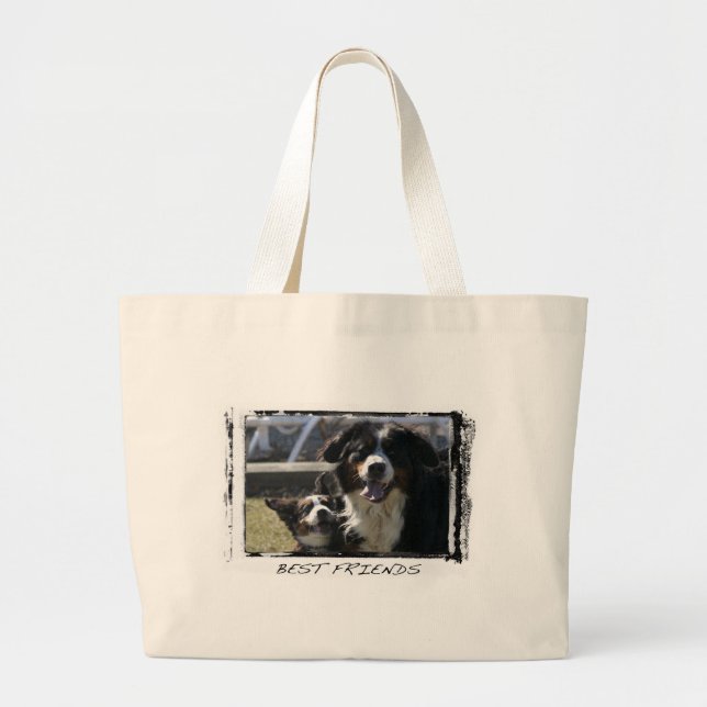 Best Friends Bernese Tote Bag (Front)