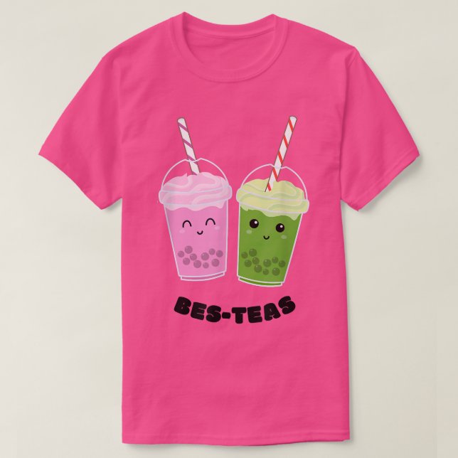 Best Friends Bes-Teas Boba Tea Cute Bubble Kawaii  T-Shirt (Design Front)