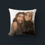 Best Friends Bestie Girly Photo Throw Pillow<br><div class="desc">Best Friends Bestie Girly Photo Throw Pillow</div>