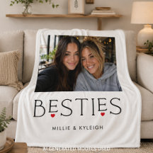 Best Friends Bestie Heart Typography Photo