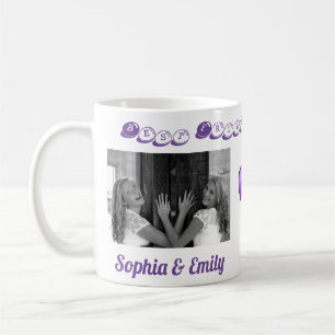 Best Friends Besties BFF Add 2 Photos Names Cute Coffee Mug