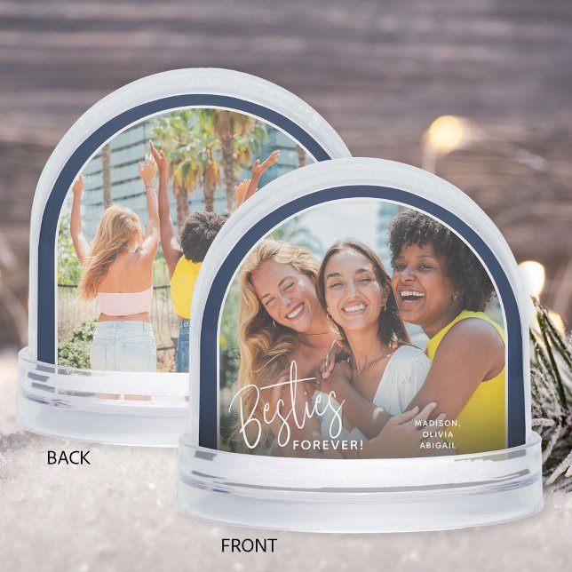 Best Friends Besties Forever 2 Photo Snow Globe (Creator Uploaded)