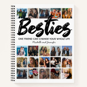 Best Friends   Besties Photo Collage Notebook