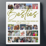 Best Friends | Besties Photo Collage  Plaque<br><div class="desc">Celebrate your unbreakable bond with this Best Friends | Besties Photo Collage plaque! Showcase your favorite memories in a stylish design perfect for any space. Personalize it with your best photos and create a keepsake that captures the joy, laughter, and adventures you've shared. A thoughtful gift for your best friend,...</div>