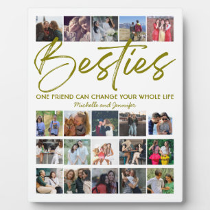 Best Friends Besties Photo Collage Plaque