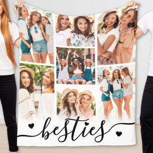 Best Friends Besties Photo Fleece Blanket