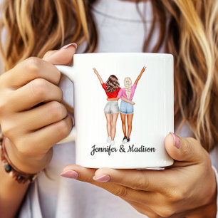 Best Friends BFF Besties Friendship Custom Name Coffee Mug