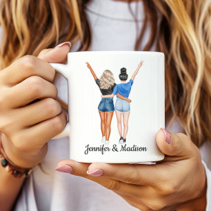 Best Friends BFF Besties Friendship Custom Name Coffee Mug