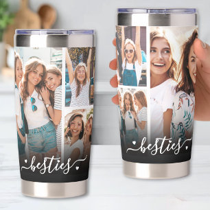 Best Friends BFF Photo Collage Insulated Tumbler