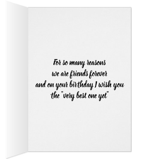 **BEST FRIEND'S BIRTHDAY** FOREVER FRIENDS (Inside (Right))