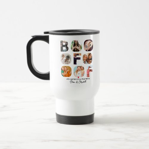 Best Friends Birthday Gift Custom Photo Collage Travel Mug