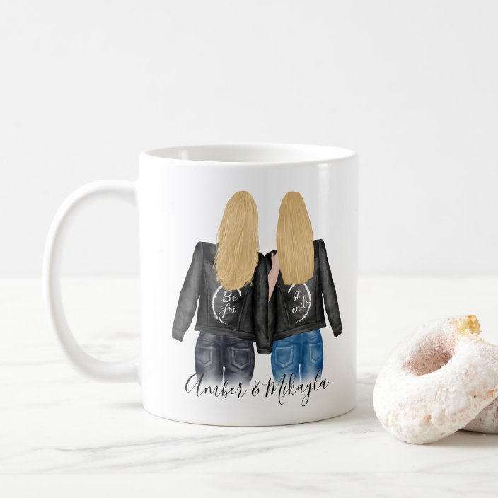Best Friends Blonde Hair Bff Besties Friendship Coffee Mug Zazzle Com