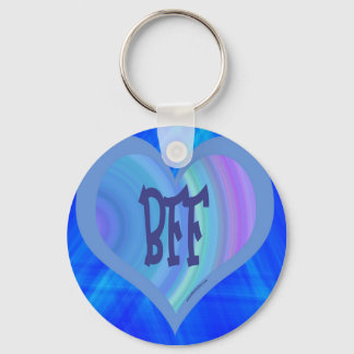BEST FRIENDS BLUE HEART KEYCHAIN